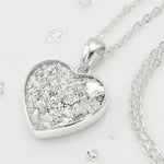 Ashes or Hair Inlaid Resin Heart Pendant