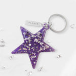 Hair or Ashes Star Glitter Resin Keyring