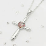Ashes or Hair Resin Cross Pendant