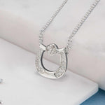 Crystal Ashes Horseshoe Inlaid Pendant