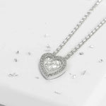 Crystal Heart Inlaid Pendant