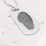 Fingerprint Single Dog Tag