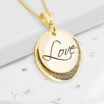 Gold Fingerprint Love Pendant
