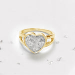 Gold Resin Inlaid Heart Ring