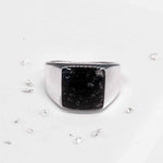 Inlaid Sterling Silver Signet Ring