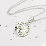 Small Resin Round Inlaid Memorial Pendant
