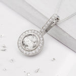 Small Round ashes or hair crystal pendant