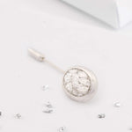 Sterling Silver Ashes Or Hair Inlaid Tie Pin