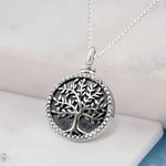 Sterling silver ashes or hair self fill crystal tree of life urn pendant