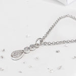 Teardrop Double Crystal Ashes Inlaid Drop Pendant