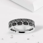 Titanium Secret Ashes Tree Of Life Ring