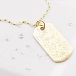 9ct Yellow Gold Single Ashes Or Hair Dog Tag And Belcher Chain