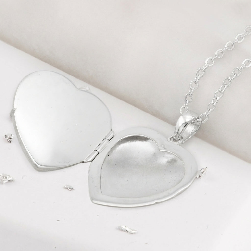 Ashes or Hair Inlaid Resin Heart Locket