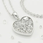 Ashes or Hair Inlaid Resin Heart Pendant