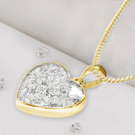 Ashes or Hair Inlaid Resin Heart Pendant