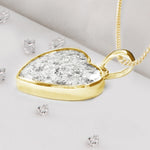 Ashes or Hair Inlaid Resin Heart Pendant
