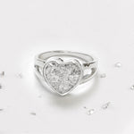 Ashes or Hair Resin Inlaid Heart Ring