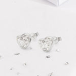 Ashes or Hair Resin Inlaid Heart Stud Earrings