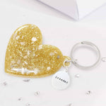 Hair or Ashes Heart Glitter Resin Keyring
