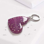 Hair or Ashes Heart Glitter Resin Keyring