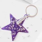 Hair or Ashes Star Glitter Resin Keyring