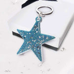 Hair or Ashes Star Glitter Resin Keyring