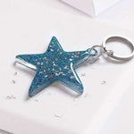 Hair or Ashes Star Glitter Resin Keyring