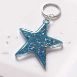Hair or Ashes Star Glitter Resin Keyring