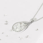 Small Resin Teardrop Inlaid Memorial Pendant
