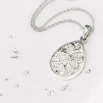 Small Resin Teardrop Inlaid Memorial Pendant