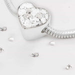 Ashes Inlaid heart charm