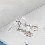 Ashes or hair crystal teardrop earrings
