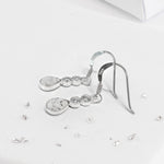 Ashes or hair crystal teardrop earrings