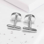 Ashes Or Hair Encapsulated Round Resin Cufflinks