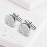 Ashes Or Hair Encapsulated Round Resin Cufflinks