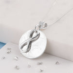 Ashes or Hair Eternal Love Knot Memorial Pendant