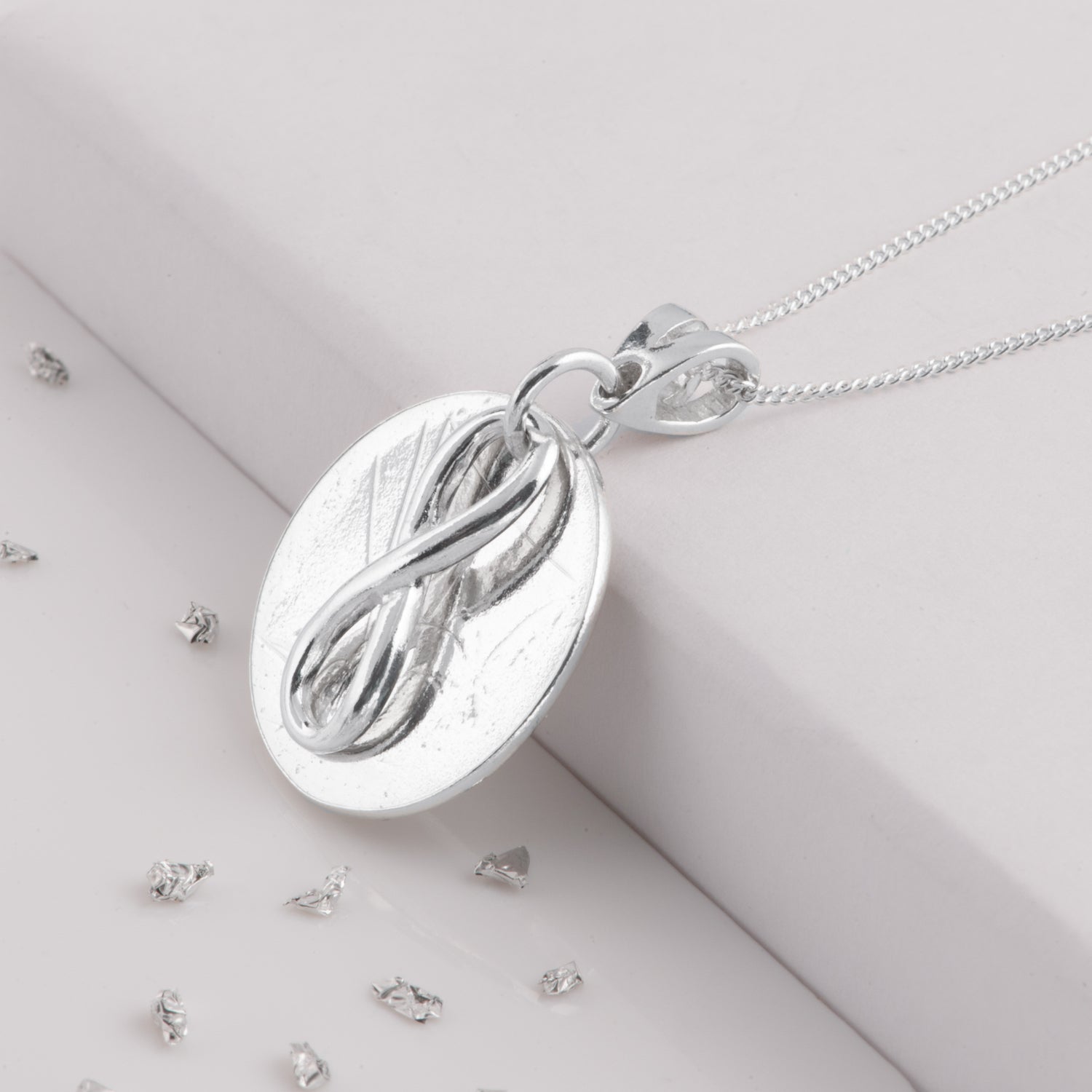 Ashes or Hair Eternal Love Knot Memorial Pendant