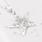 Ashes or Hair Imprint Star Pendant