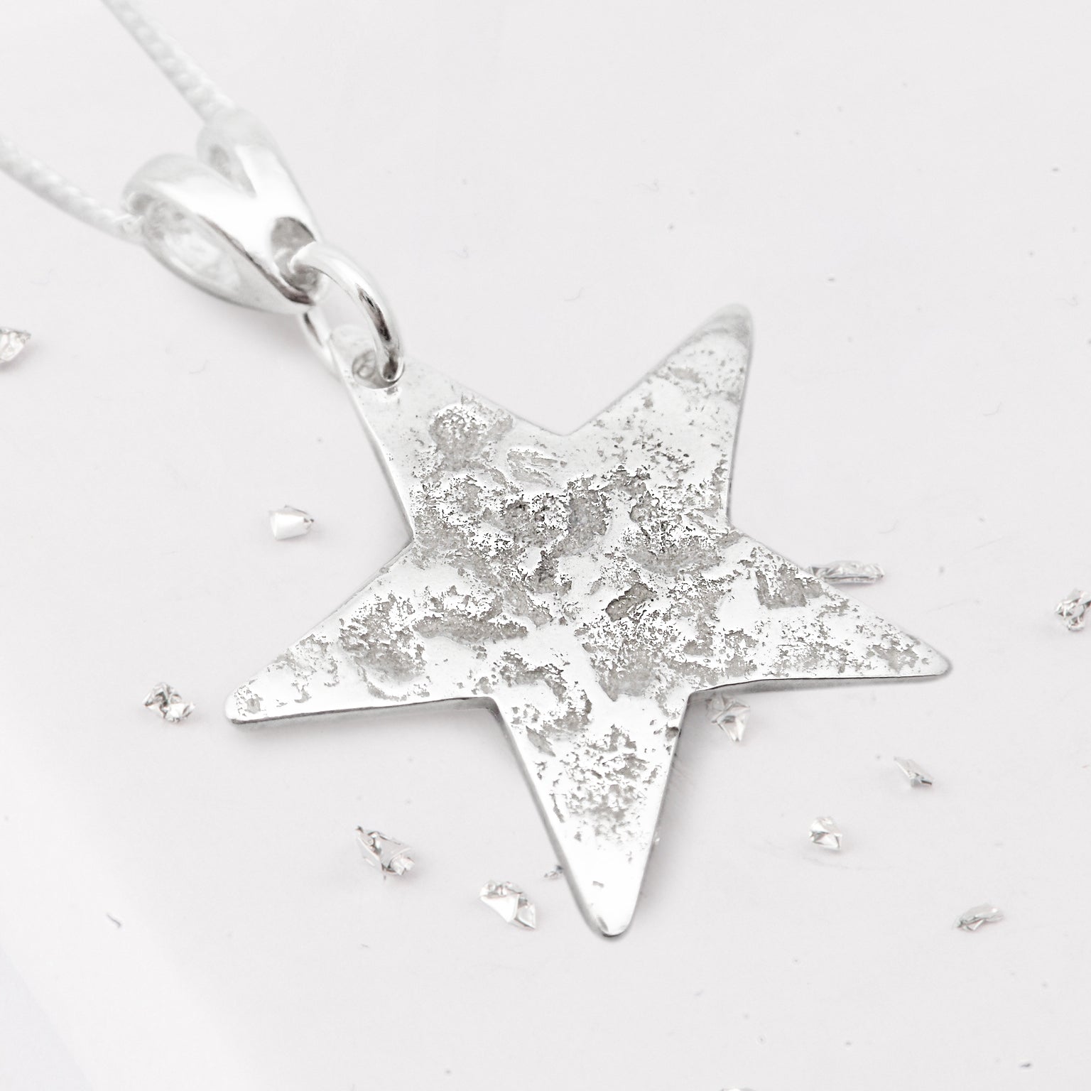 Ashes or Hair Imprint Star Pendant
