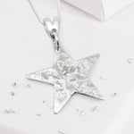 Ashes or Hair Imprint Star Pendant