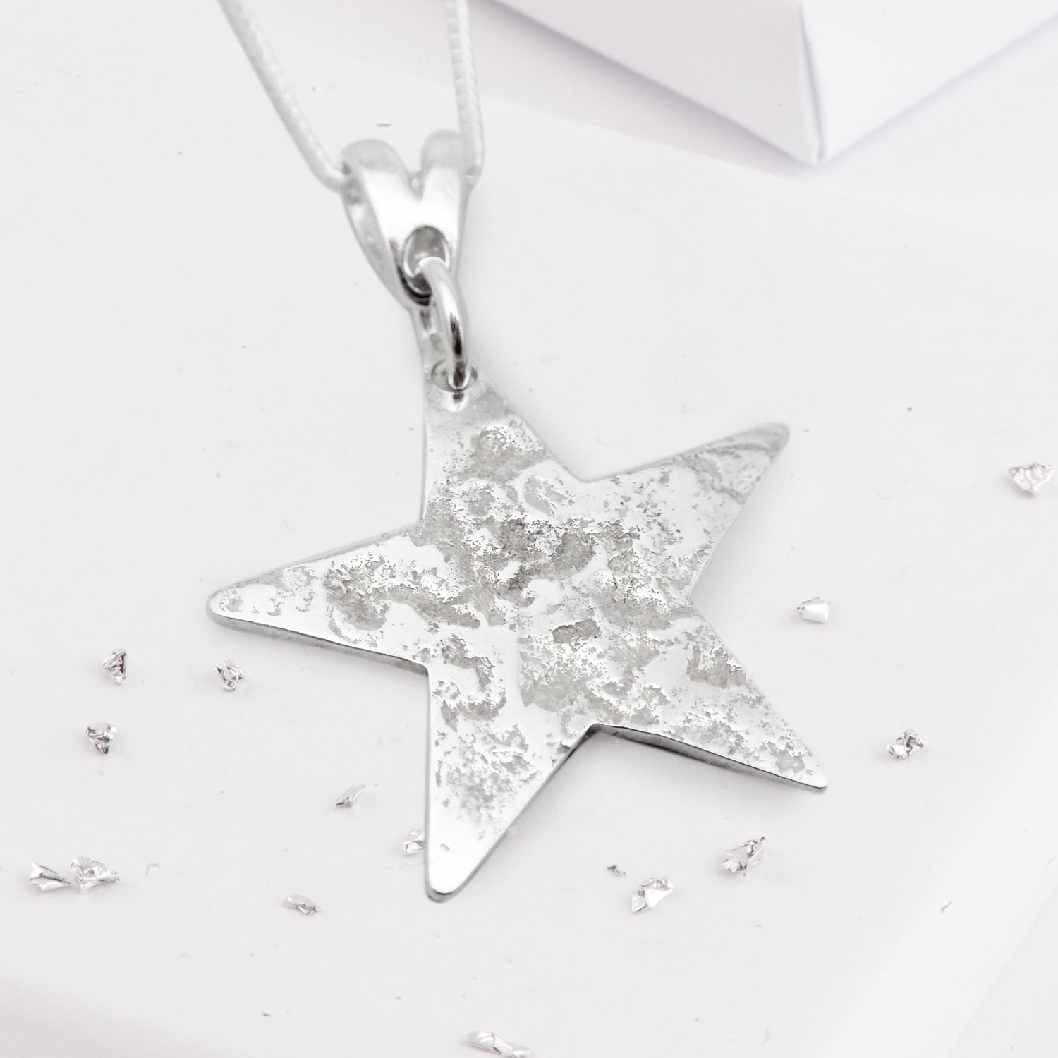 Ashes or Hair Imprint Star Pendant