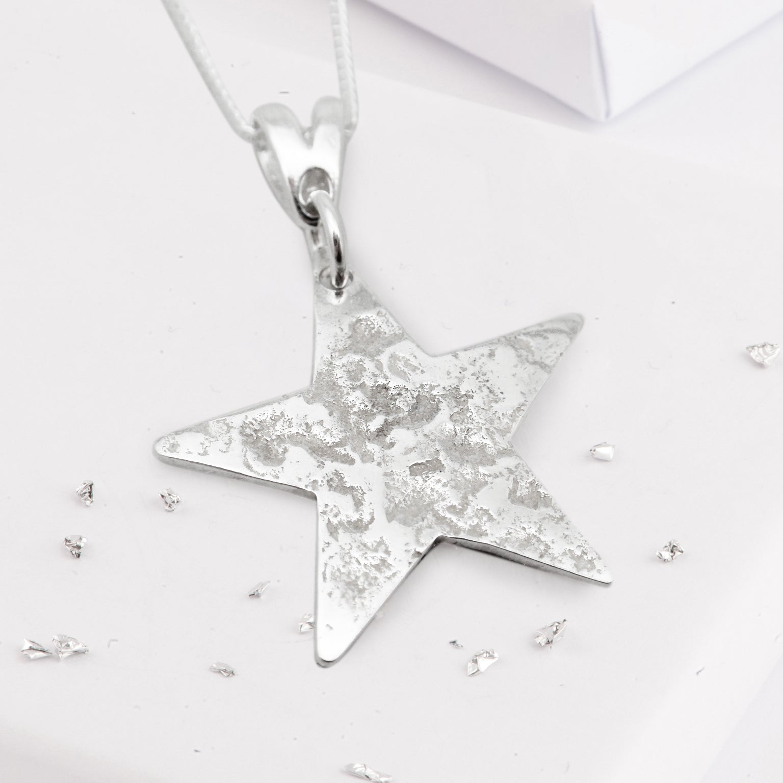 Ashes or Hair Imprint Star Pendant