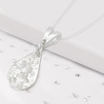 Ashes or Hair Imprint Teardrop Pendant