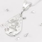 Ashes or Hair Imprint Teardrop Pendant