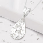 Ashes or Hair Imprint Teardrop Pendant