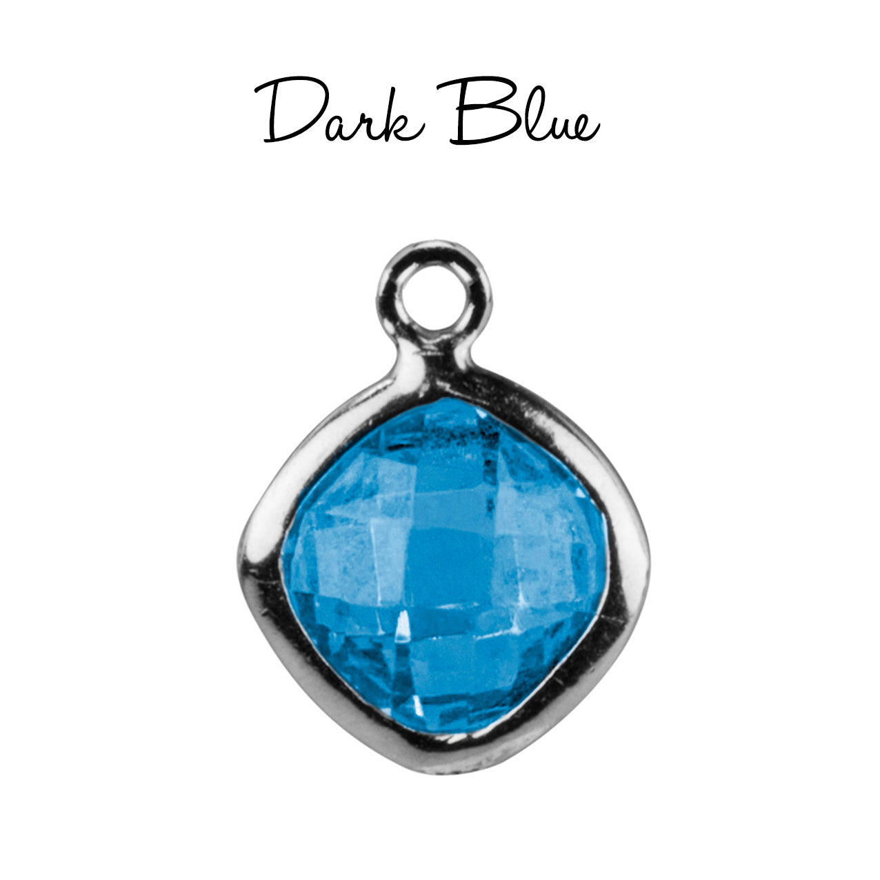 Ashes or Hair Imprinted Birthstone Pendant