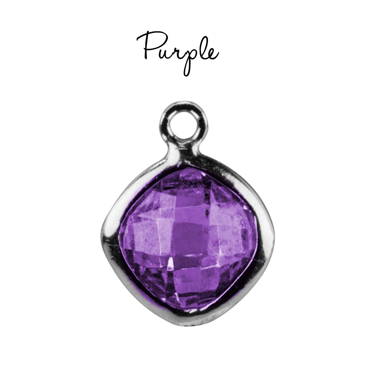 Ashes or Hair Imprinted Birthstone Pendant
