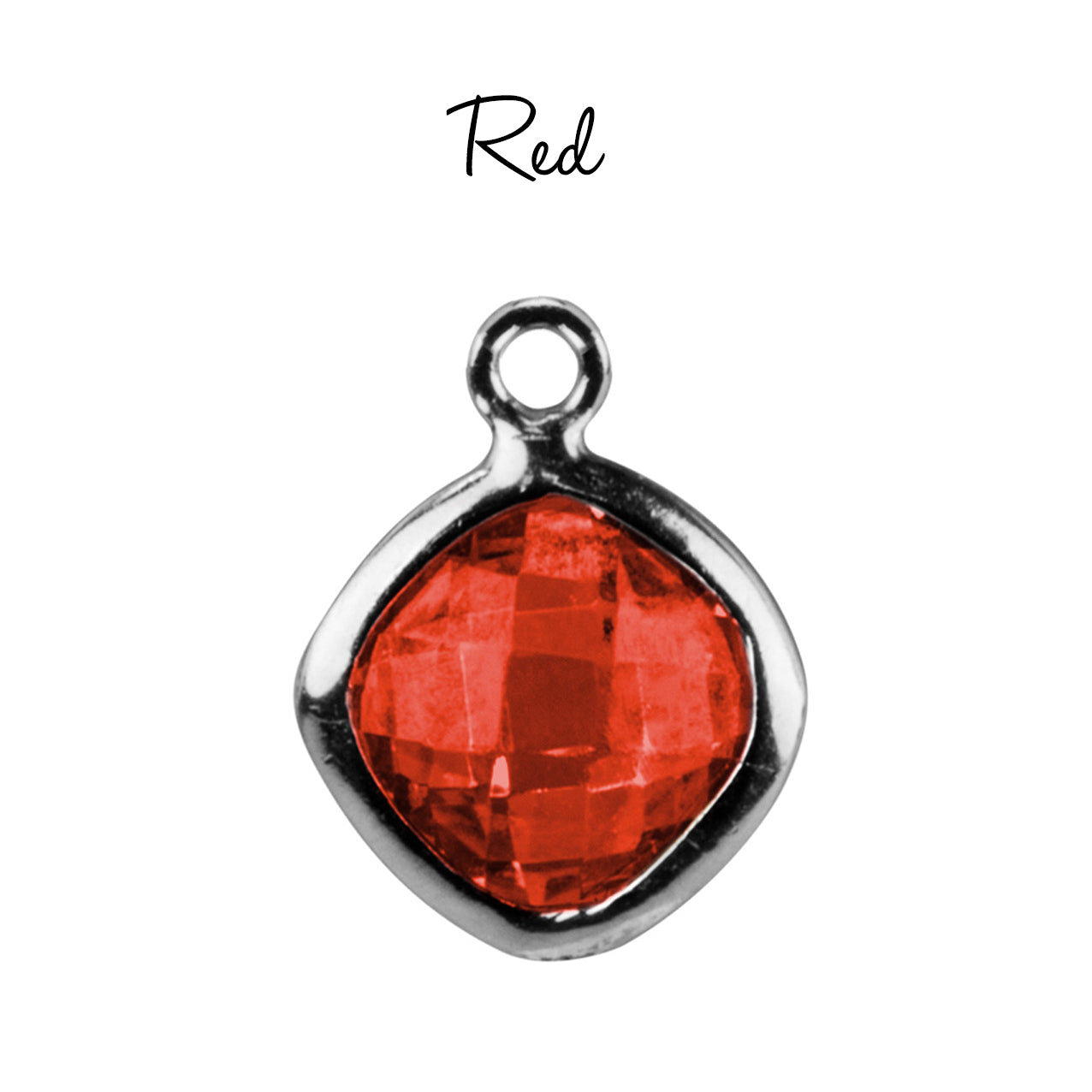 Ashes or Hair Imprinted Birthstone Pendant
