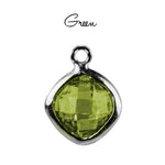 Ashes or Hair Imprinted Birthstone Pendant