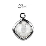Ashes or Hair Imprinted Birthstone Pendant
